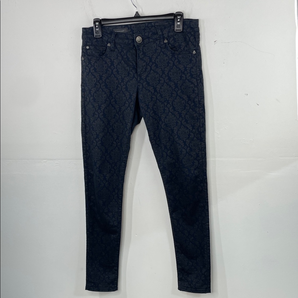 KUT Mia Toothpick Skinny Fit Crown printed pants size 6